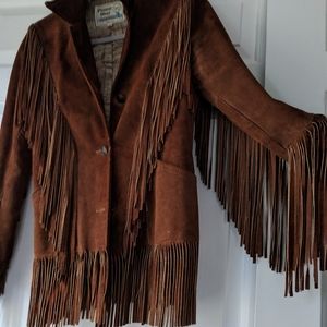 Women's Suede Fringe Coat